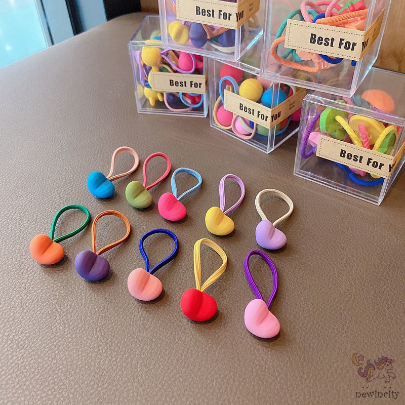 10pcs/set Korean Kids Girls Cartoon Hair Rope Hair Accessories