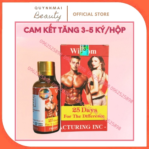 [HOÀN TIỀN 200% NẾU KHÔNG HIỆU QUẢ] Vitamin Tăng Cân Wisdom Weight - Hộp 25 Viên Tăng 3-5 ký - Hàng Chính Hãng