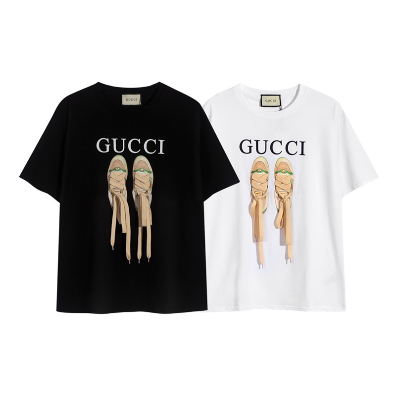 Áo Thun In Họa Tiết Gucci Ba Chiều Thoải Mái Hợp Thời Trang