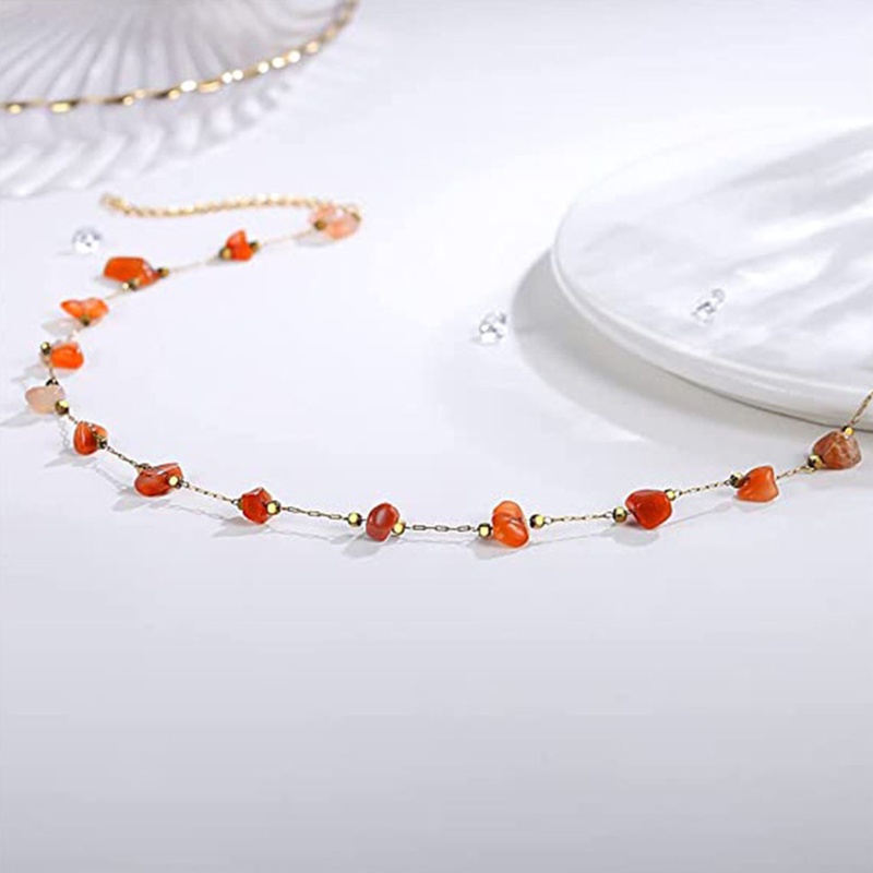 Vòng Cổ Choker Đính Đá Mã Não Đỏ / Tím Độc Đáo Thời Trang Cho Nữ