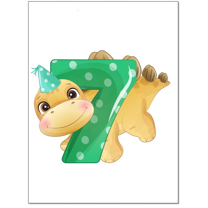 Trang Trí Bánh Sinh Nhật, Bánh Kem  - 10 thẻ giấy số con vật mới nhất trang trí bánh ( 1 túi 10 thẻ )