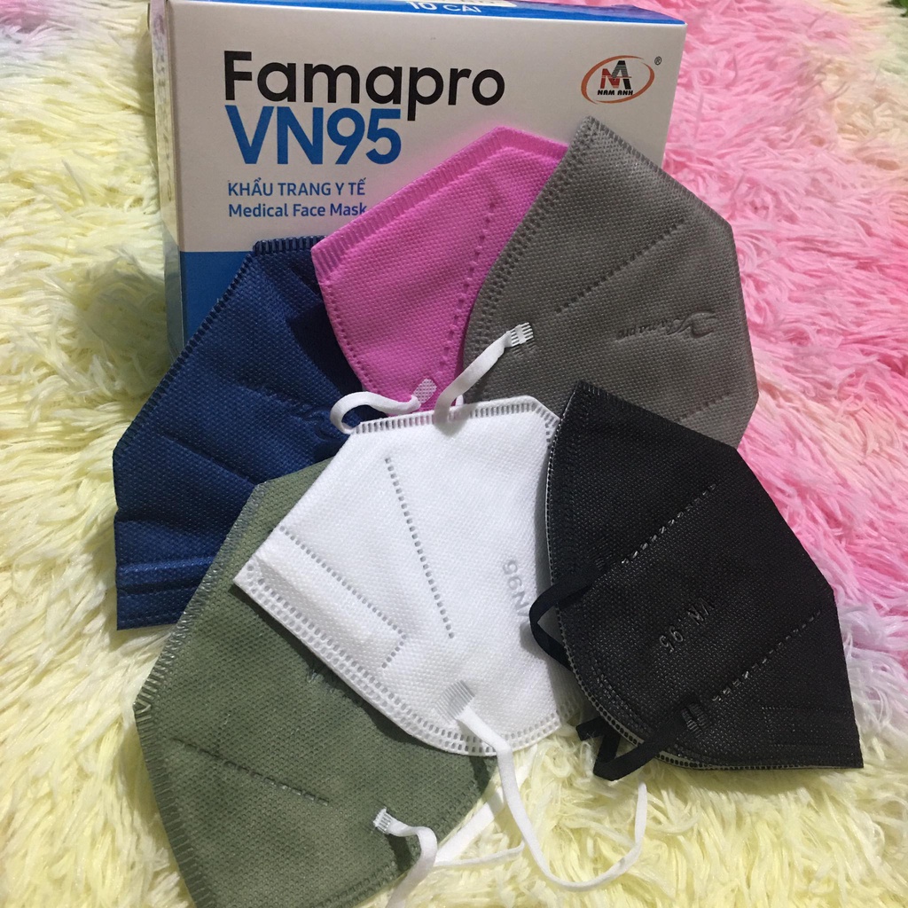 Khẩu trang y tế N95 Màu Đen kháng khuẩn 4 lớp Famapro VN95