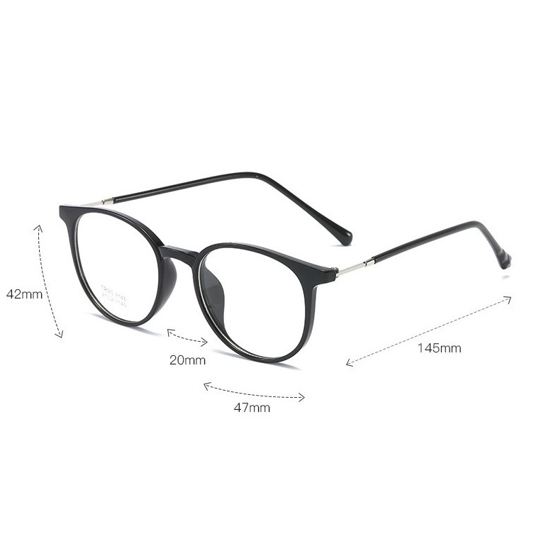 Gọng kính tròn bầu size nhỏ nữ Emilie eyewear phụ kiện thời trang 8148