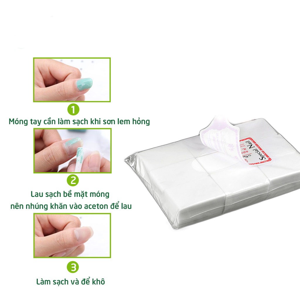 Giấy lau gel nail, giấy lau gel cứng mềm mại êm ái không rụng lông