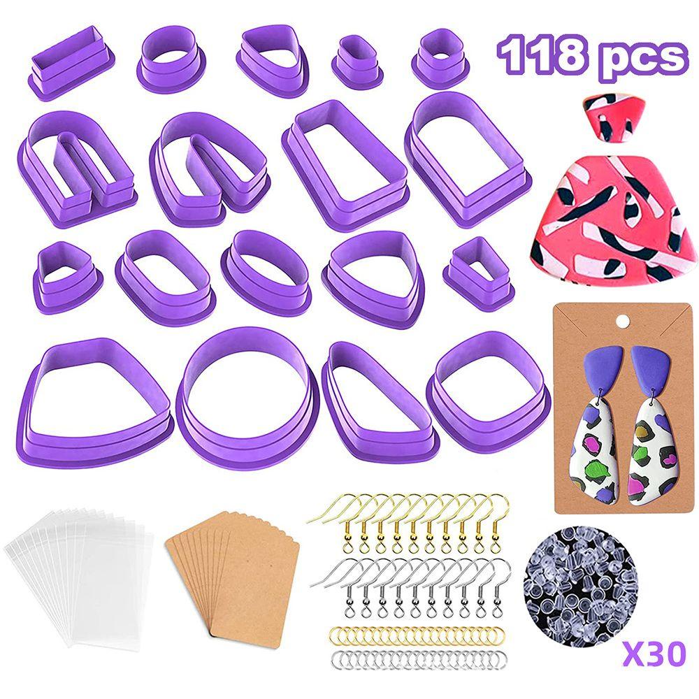 Bộ 118 Khuôn Cắt Bằng Đất Sét Polymer Dùng Làm Trang Sức Thủ Công