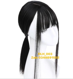 Tóc giả che hói , phủ bạc dài 35cm H003