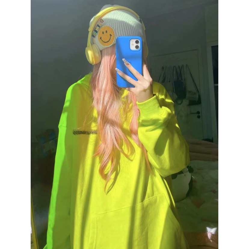 NRVP Áo hoodie nữ tay dài dáng rộng phong cách Hàn Quốc thời trang