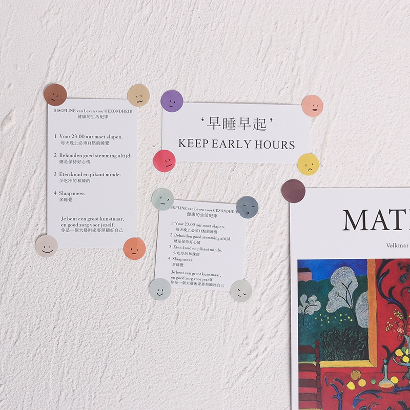 Miếng Dán Trang Trí Hình Mặt Cười Màu Sắc Đáng Yêu Độc Đáo