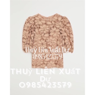 Áo ren tay bồng beige mango xuất xịn