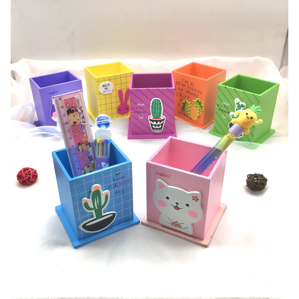 CỐC ĐỰNG BÚT SIÊU XINH LỌ ĐỰNG BÚT BẰNG GỖ CHẮC CHẮN