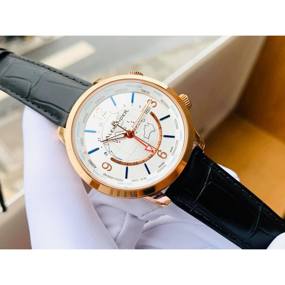 Đồng Hồ Nam Thụy Sĩ Alexander Journeyman Men's World-Timer