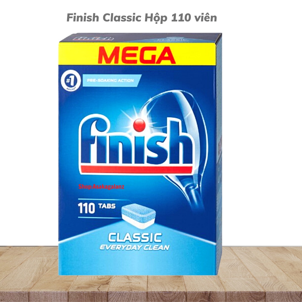 Viên rửa bát Finish Classic 110 viên/ hộp ( Mới 2021 ) - Chính hãng