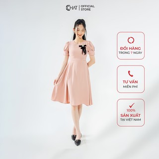 Váy xoè tay lỡ ly lật eo CCHAT