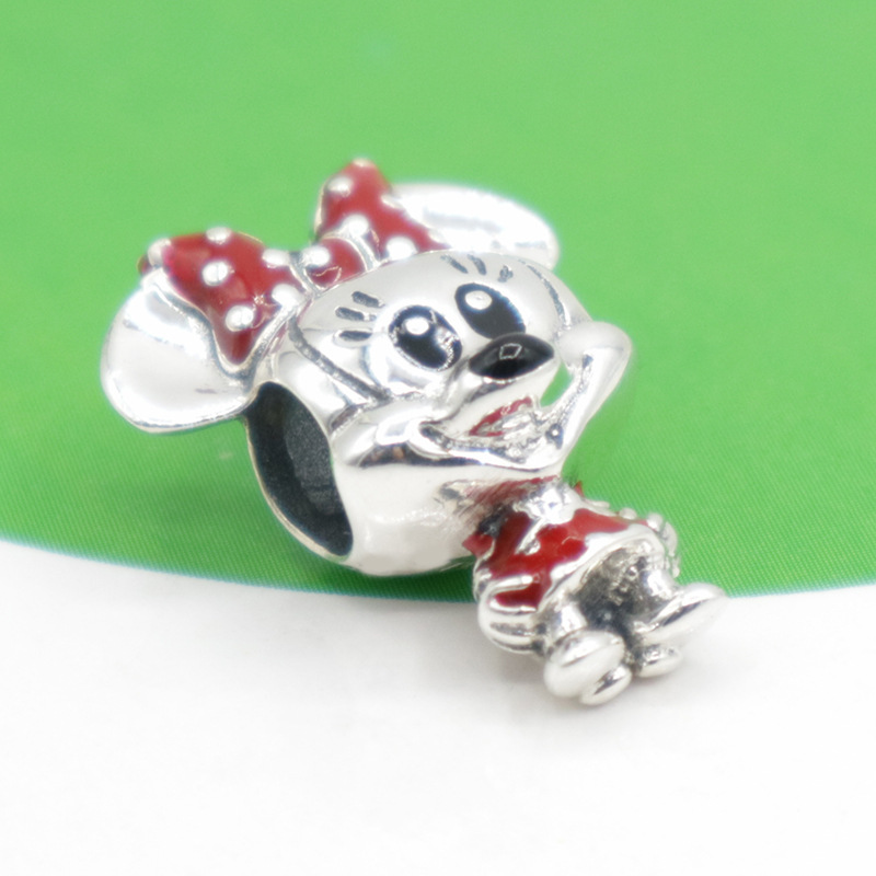 Mix Style Lovely Cartoon Mickey Minnie Charm Bead fit Bracelet Bangle