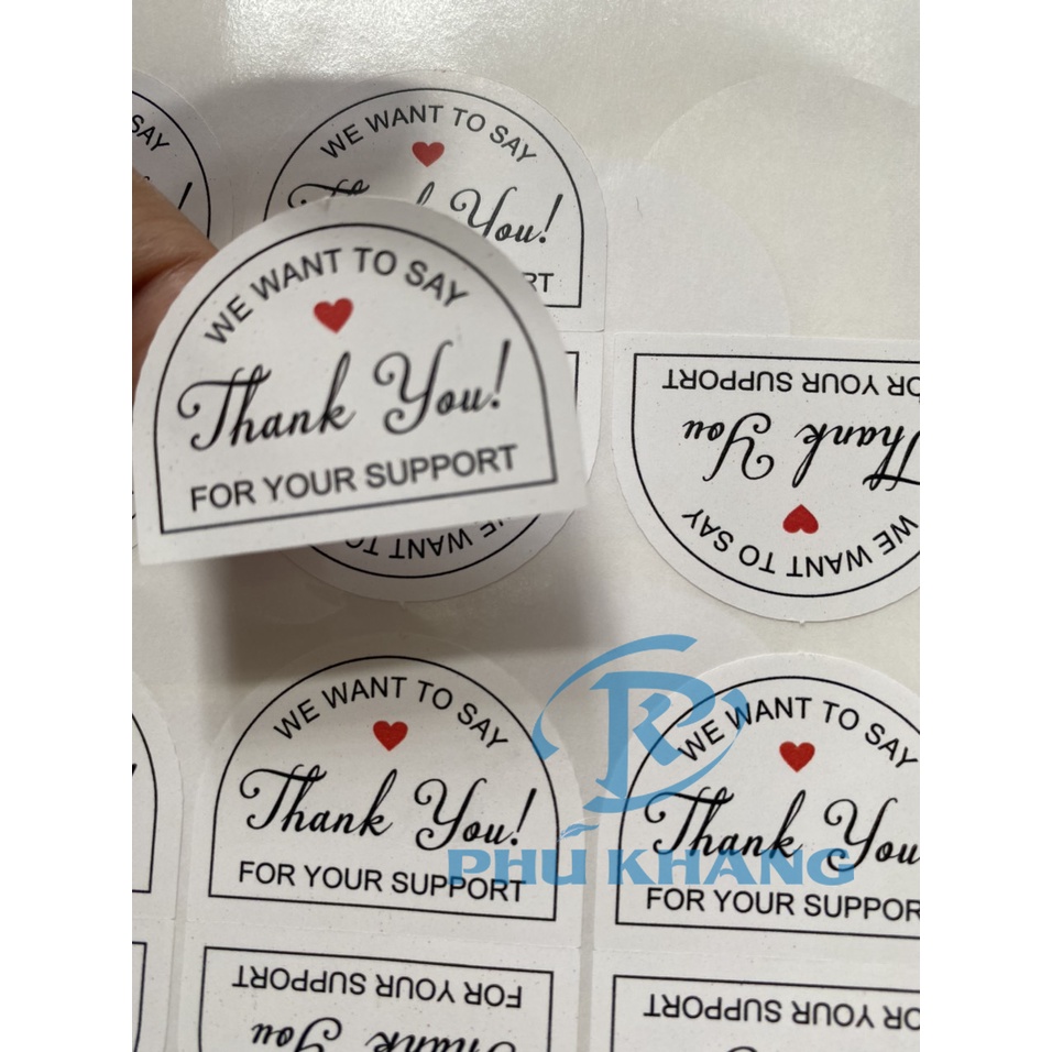 135 Sticker  "Cám ơn" để cám ơn những khách hàng thân iu
