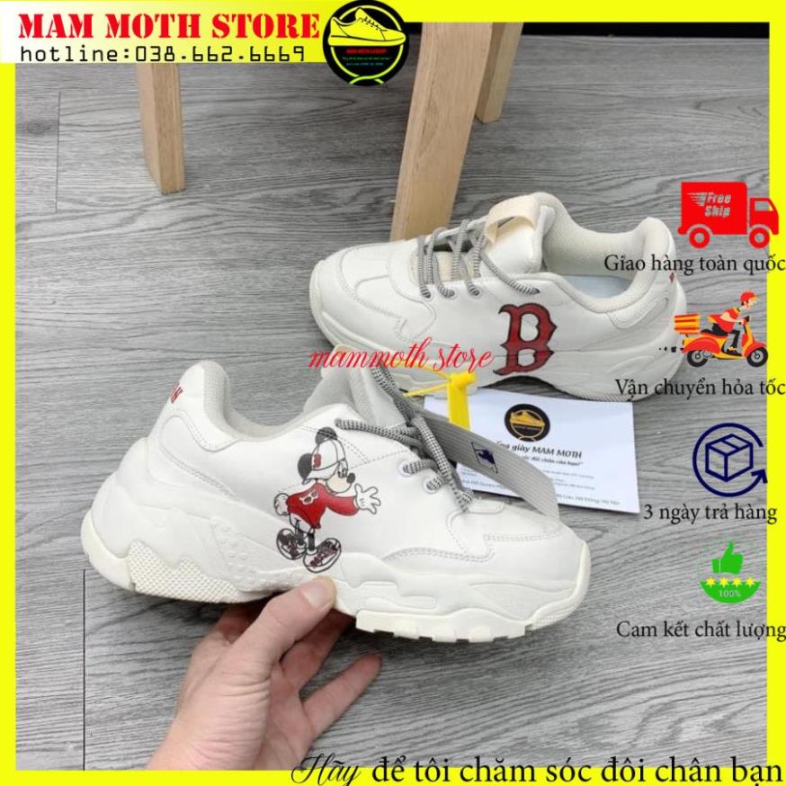 Giày mlb, holo vàng,ny đế trắng mickey đỏ holo hồng full size shop MAMMOTH