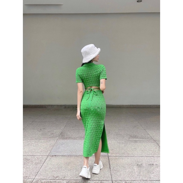 Đầm Có Tay Cột Sau Eo