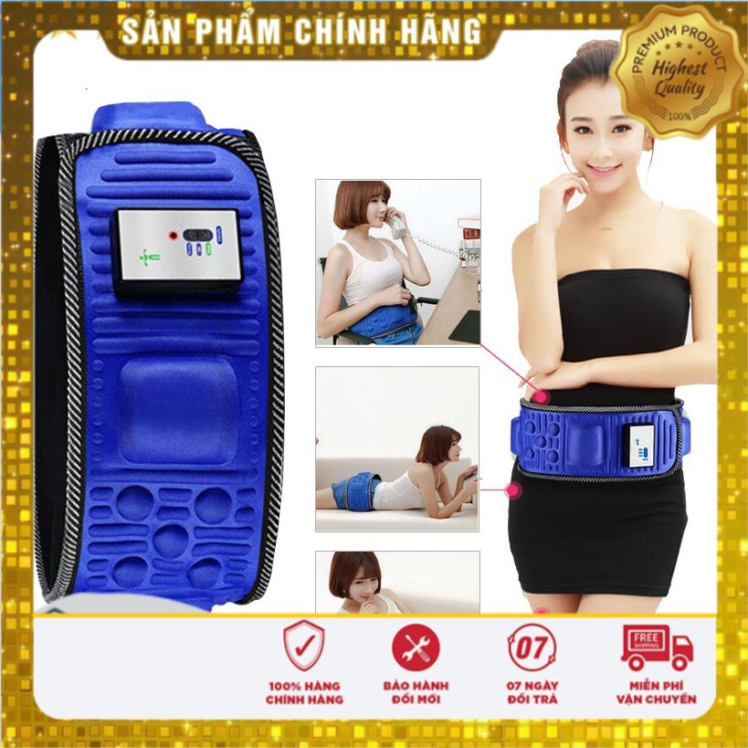 [GIÁ TỐT] Máy Massage Bụng, Đai Massage Rung Giảm Mỡ Bụng, Thon Eo Bonyon X5 ( Xanh) GD1975