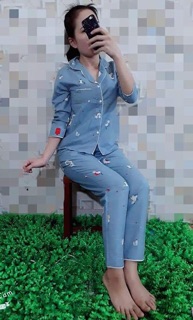 Bộ pijama nữ chất lụa mềm