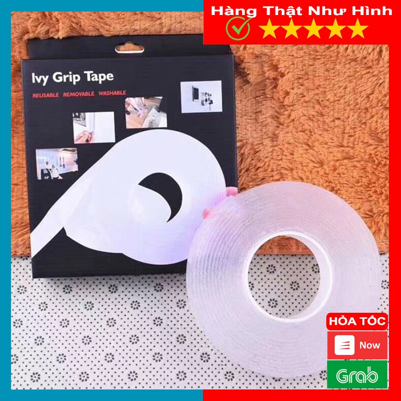 Băng Keo 2 Mặt Siêu Dính Chịu Lực Tốt (Dài 3m), Chịu Lực Cao, Không Thấm Nước, Hút Dính Mọi Bề Mặt - MTDDT