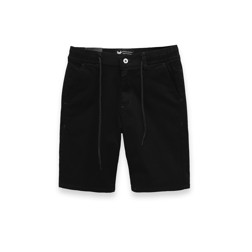 Quần short kaki nam HEBOZ 6 màu basic chất mềm thoải mái lưng thun có dây rút form slim fit - 00001019