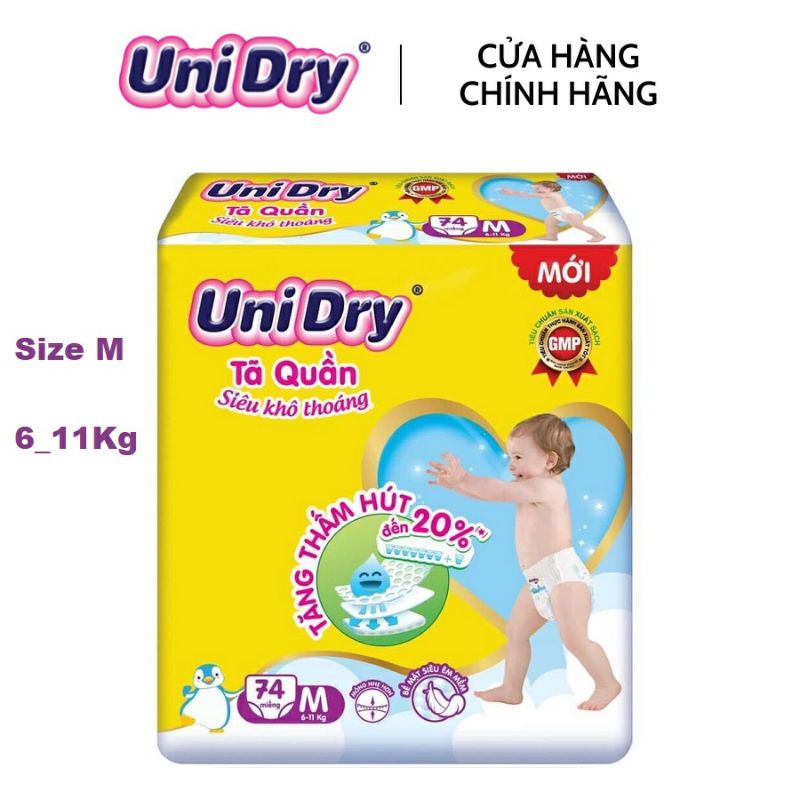 🤗HCM🤗 TẶNG BALO 👉 Tã quần / tã dán Unidry  có vạch chỉ thị thay tã  M76 / L68 / XL60 / XXL54