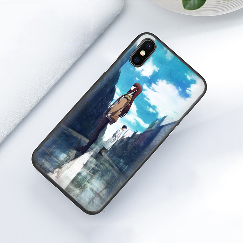 Ốp điện thoại TPU silicone mềm in hình hoạt hình Steins Gate T156 cho iPhone 8 7 6S 6 Plus 5 5S SE 2016 2020
