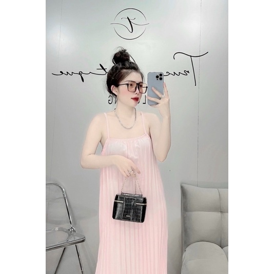 Đầm Body Tăm Lạnh Khoét Lưng Sát Nách Dáng Dài Xẻ Tà