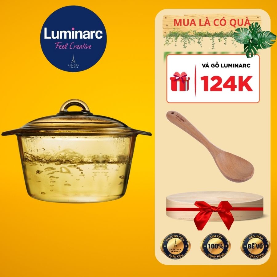 Nồi Thuỷ Tinh Luminarc Amberline Blooming 3 Lít - LUBLH6891