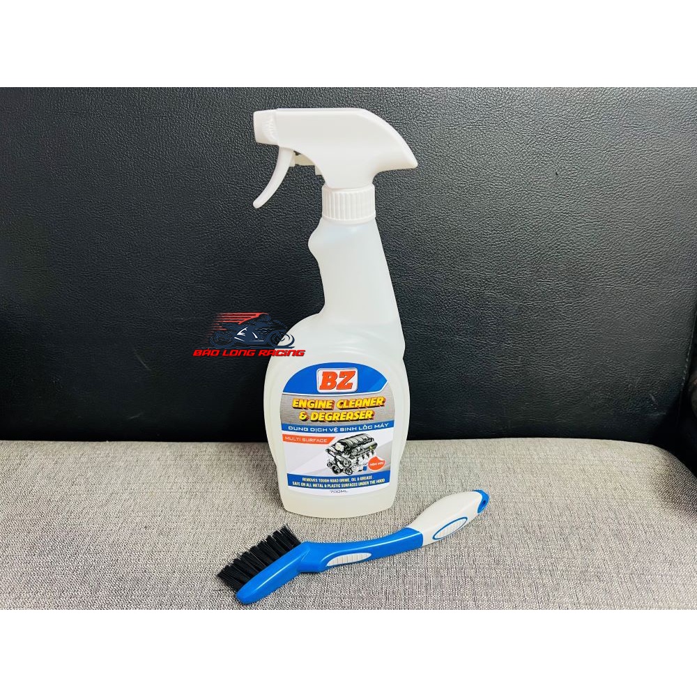 Combo Vệ Sinh lốc máy BZ tặng kèm Bàn Chải chuyên dụng tẩy rửa vét bẩn ố lâu ngày trên xe máy và oto