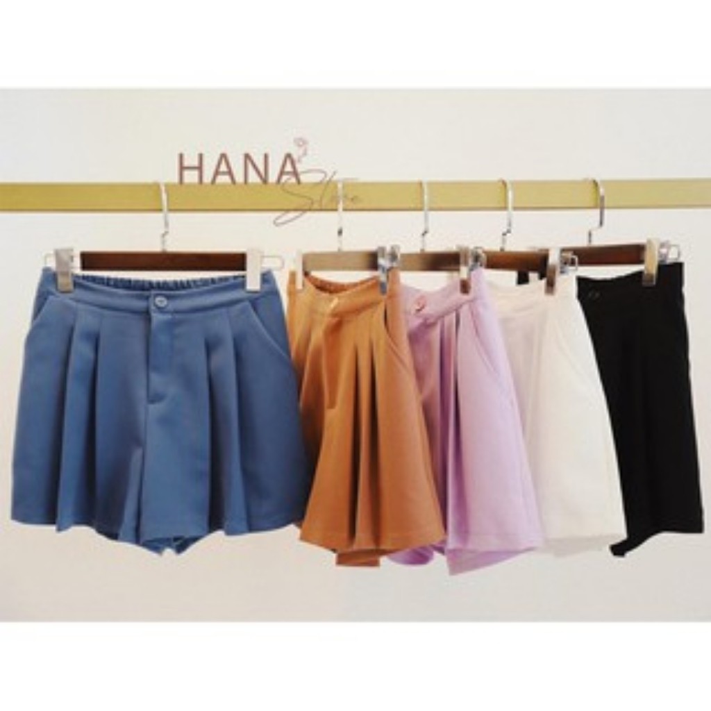 Quần Short Nữ Giả Váy Cạp Cao Lưng Chun Siêu Co Giãn Chất Đẹp Form Chuẩn