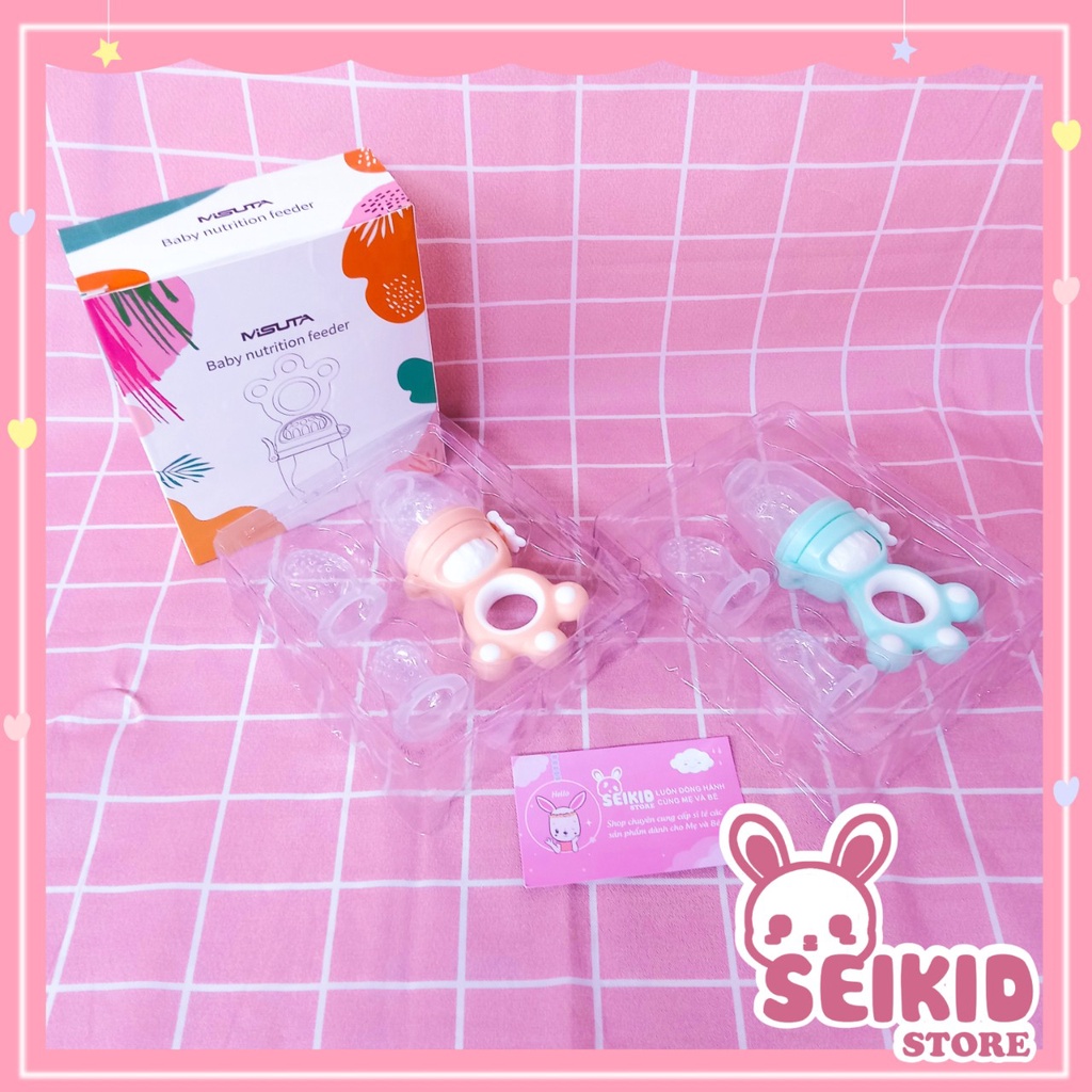 Túi nhai ăn dặm cho bé Misuta cao cấp (3 núm 3 size) Seikid Store