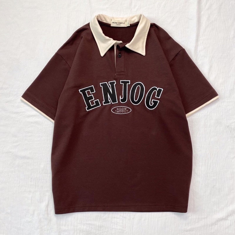 Áo Polo JOG Oversize Vải Tici Da Cá Form Rộng Unisex - Yowol SG