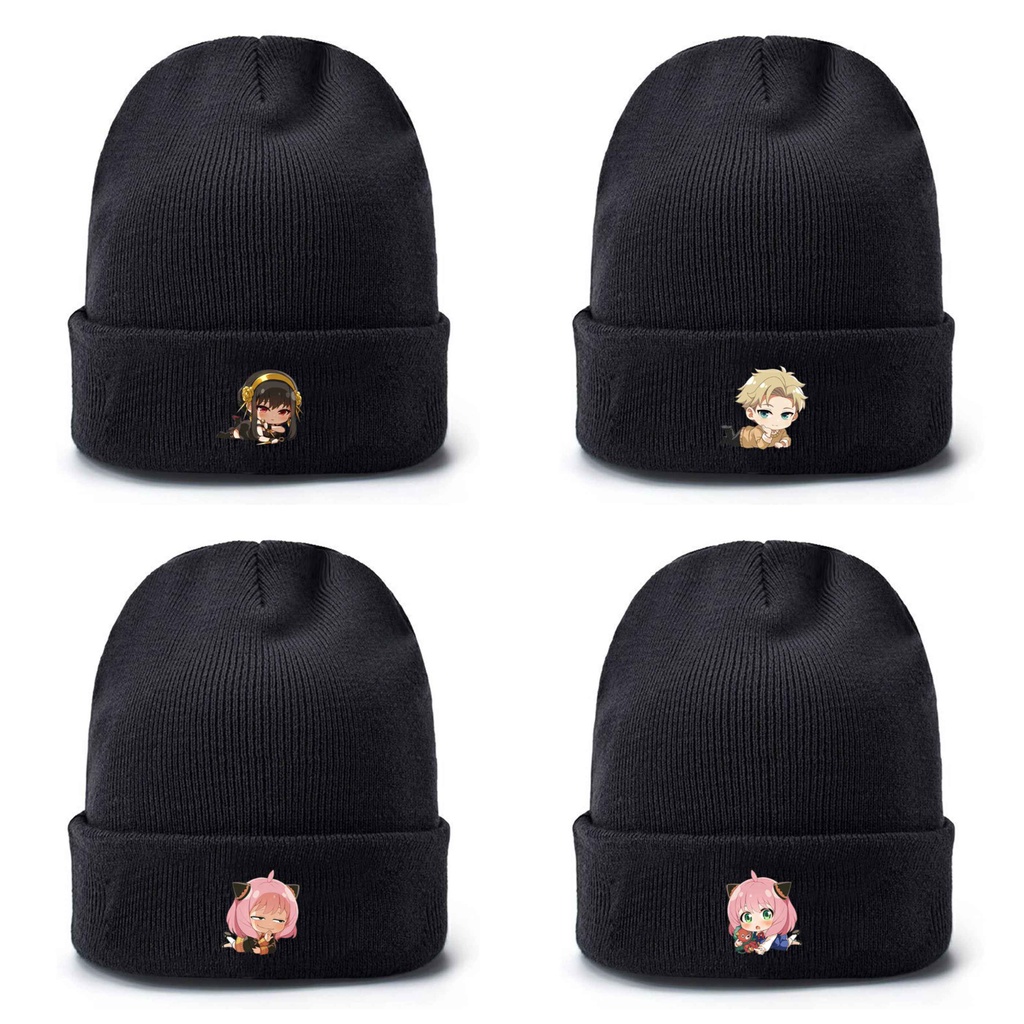 Mũ len in hình SPY x Family ver nằm gia đình điệp viên anime chibi dễ thương thời trang tiện lợi ấm áp nam nữ