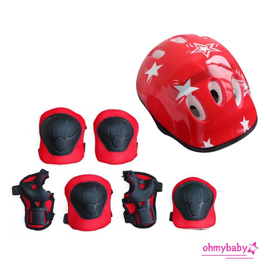 Bộ 7 Miếng Đệm Bảo Vệ Đầu Gối &amp; Cổ Tay Khi Trượt Ván &amp; Đạp Xe &amp; Đạp