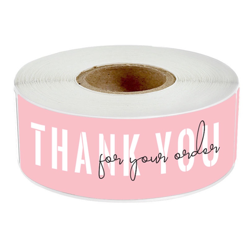 Cuộn 120 tem giấy dán nhãn cảm ơn xinh xắn sticker thank you