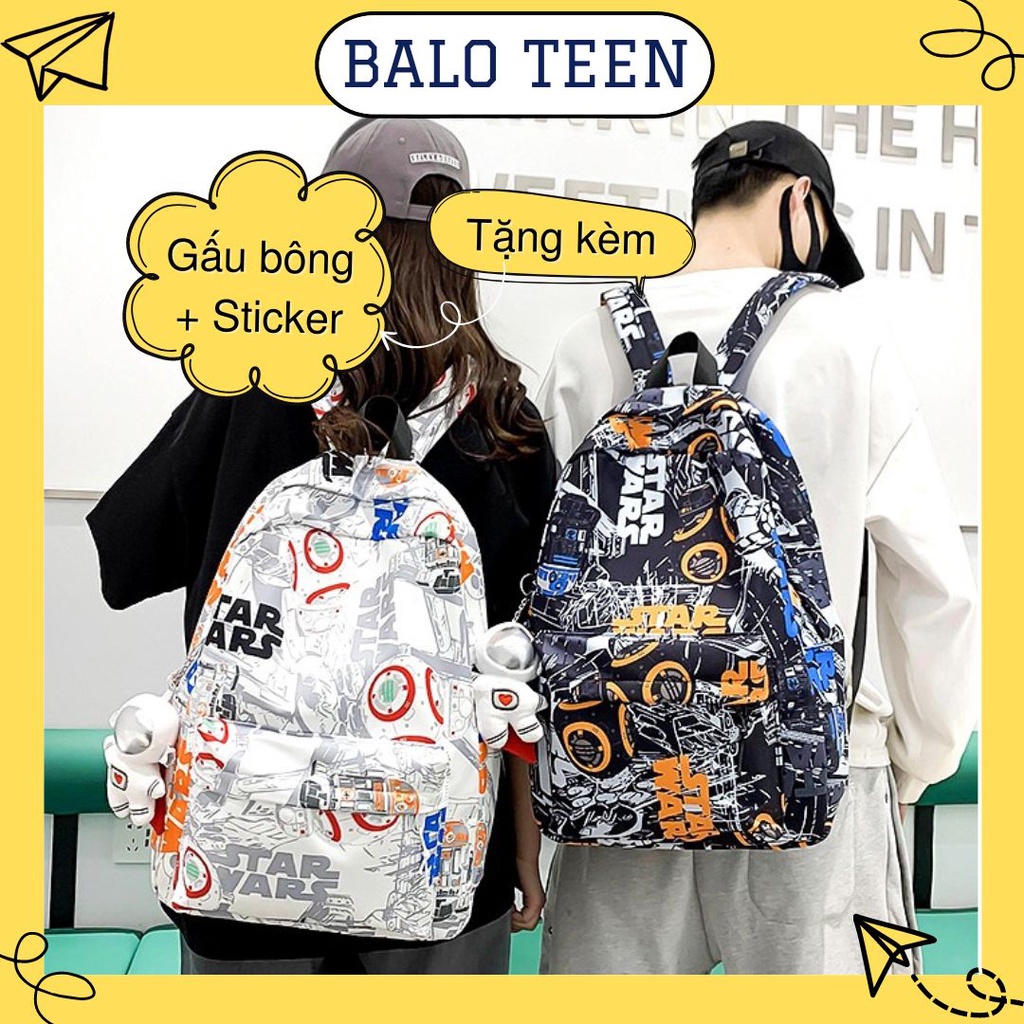 Balo Thời Trang Nam Nữ Ulzzang Teen Thể Thao Túi Cặp Xách Đi Học, Đi Chơi Du Lịch Đeo Vai Mẫu Loang 2022