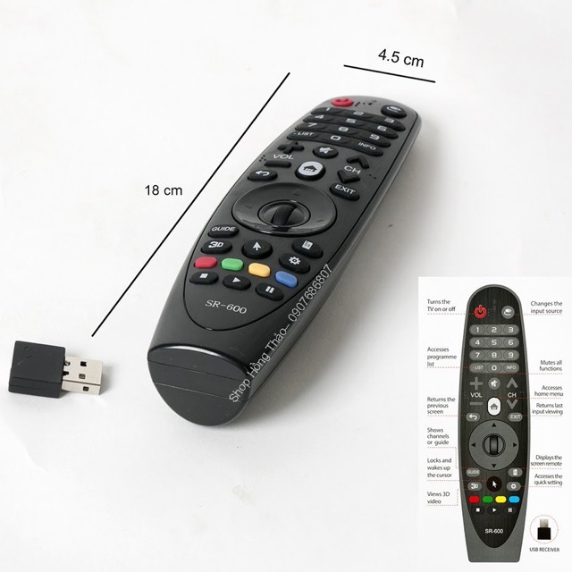 Điều khiển LG Magic Remote Control LG SR-600 cắm usb không dây | BigBuy360 - bigbuy360.vn