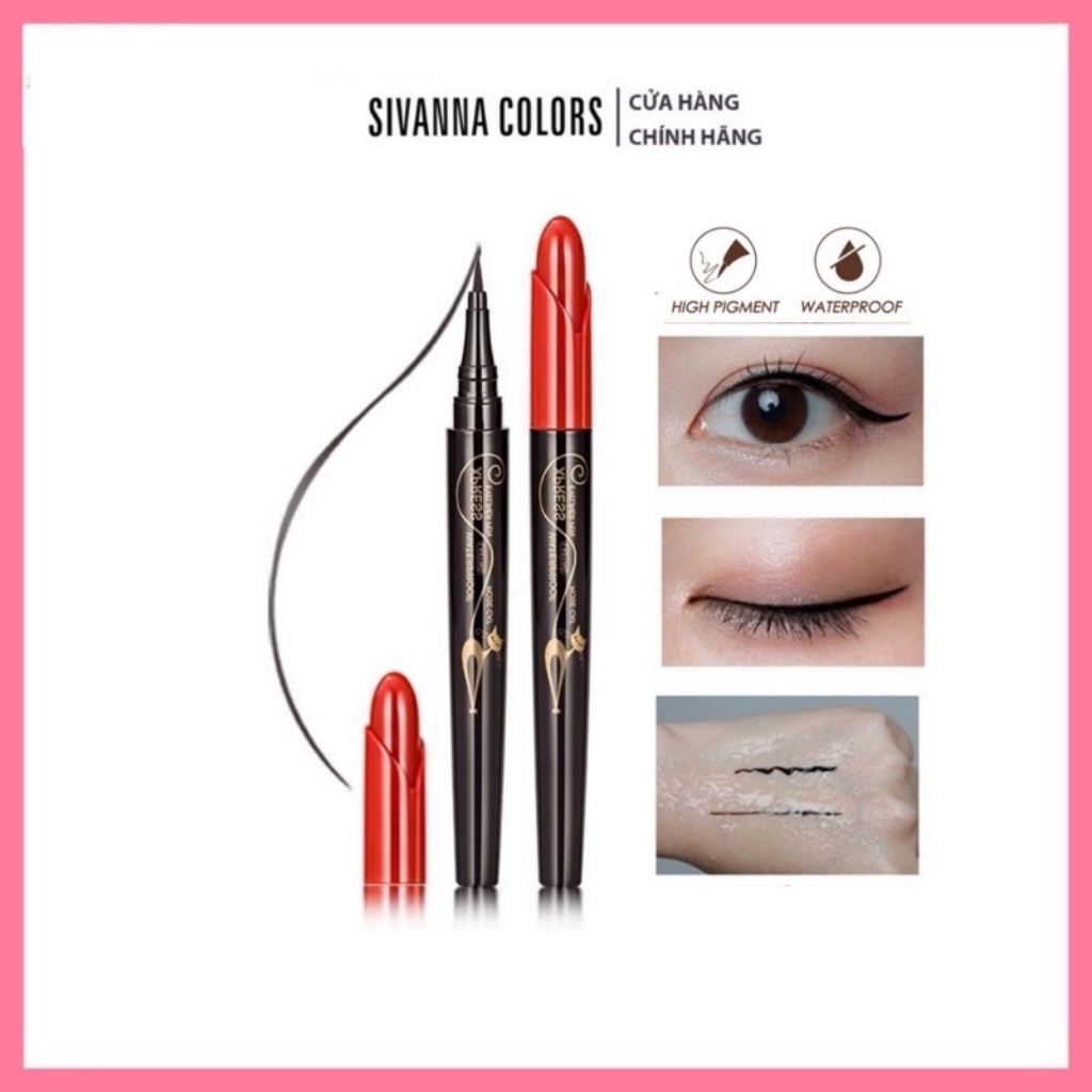 Kẻ Mắt Nước Sivanna Colors Xpress Eyeliner Pen (Hf896) Black 2g