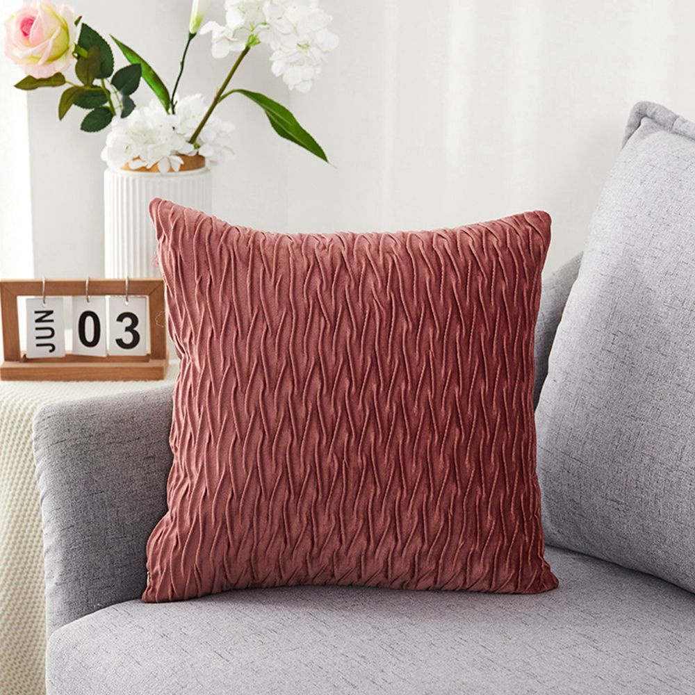 Vỏ gối tựa ghế sofa vải nhung màu trơn trang trí phòng khách