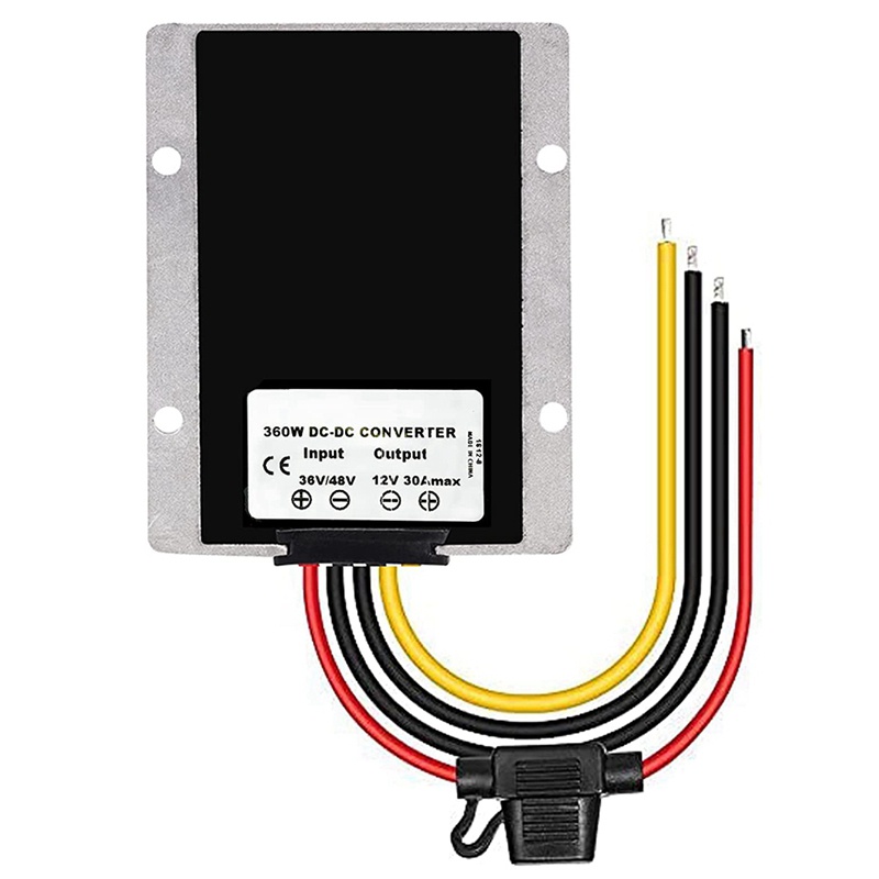 Bộ Giảm Điện Áp DC / DC Từ 36V 48V Xuống 12V 30A 360W Cho Xe Golf Cart Xe Hơi