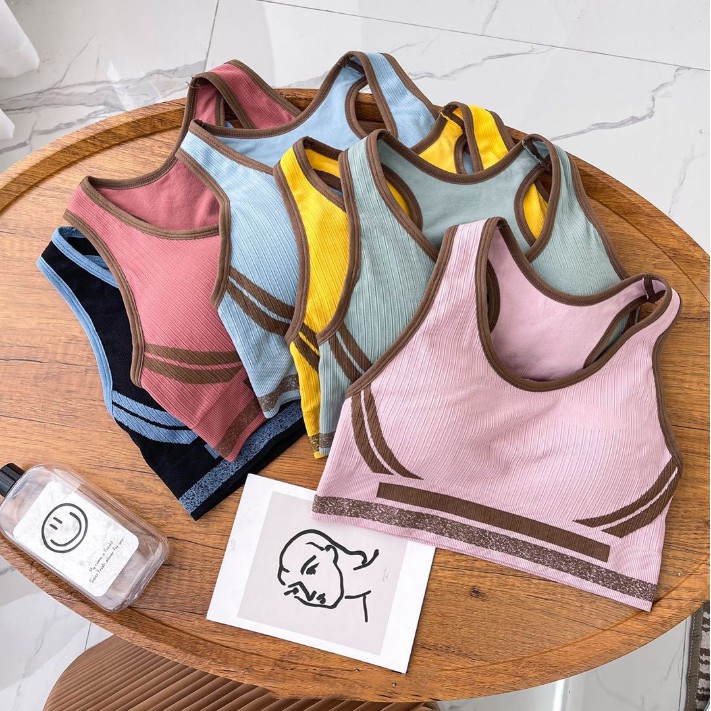 Áo bra tập gym, áo ngực thể thao hở lưng chữ X có mút nâng đẩy ngực chất vải co dãn