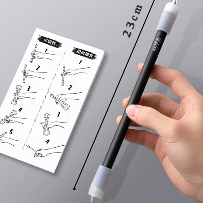 1 Bút Bi Xoay Chuyên Nghiệp Màu Trơn Chống Trượt Dành Cho Học Sinh / Trẻ Em