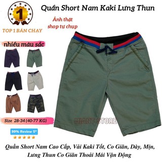 Quần Short Nam Kaki Lưng Thun, Quần Short Kaki Nam Chất co Giãn