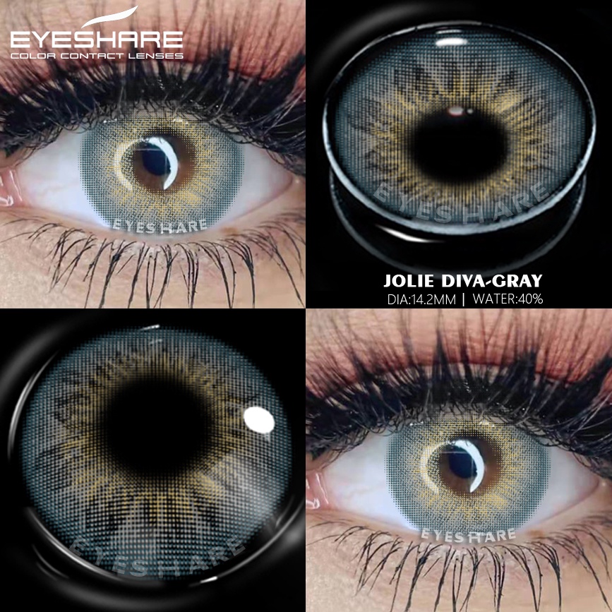 EYESHARE [Hàng mới về] Cặp kính áp tròng màu sắc tự nhiên dùng để trang điểm mắt