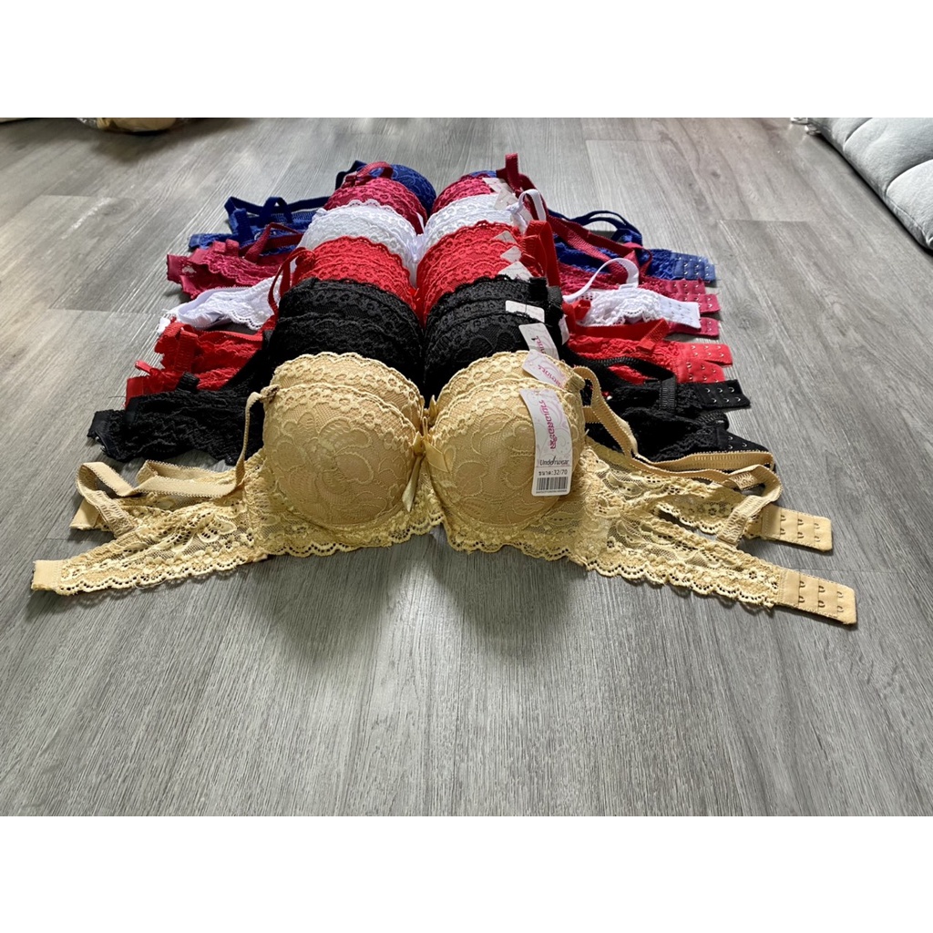 Áo lót ren Thái đệm dày nâng ngực đẩy ngực tạo khe 8382