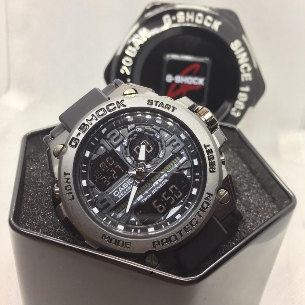 Đồng hồ nam G-shock  GTS 8600 Original –Chống nước 3ATM Viền Thép không gỉ, Hai máy độc lập, Bấm giờ, đèn LED Đa múi giờ | BigBuy360 - bigbuy360.vn