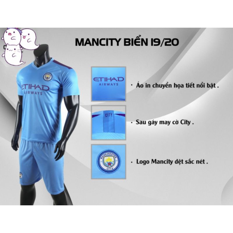 Bộ quần áo bóng đá Mancity biển