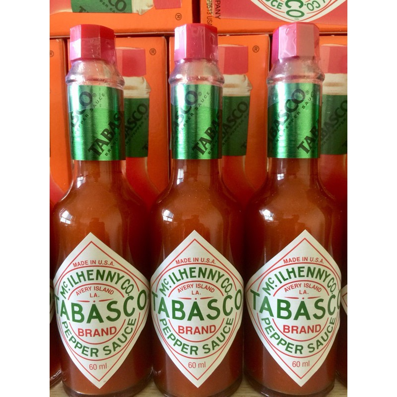 Tương ớt Tabasco Pepper Sauce chai 60ml-Sốt ớt đỏ Mĩ truyền thống,Cho các món ăn Pizza,Mì ý,Các món nướng,Chiên,Xào-USA