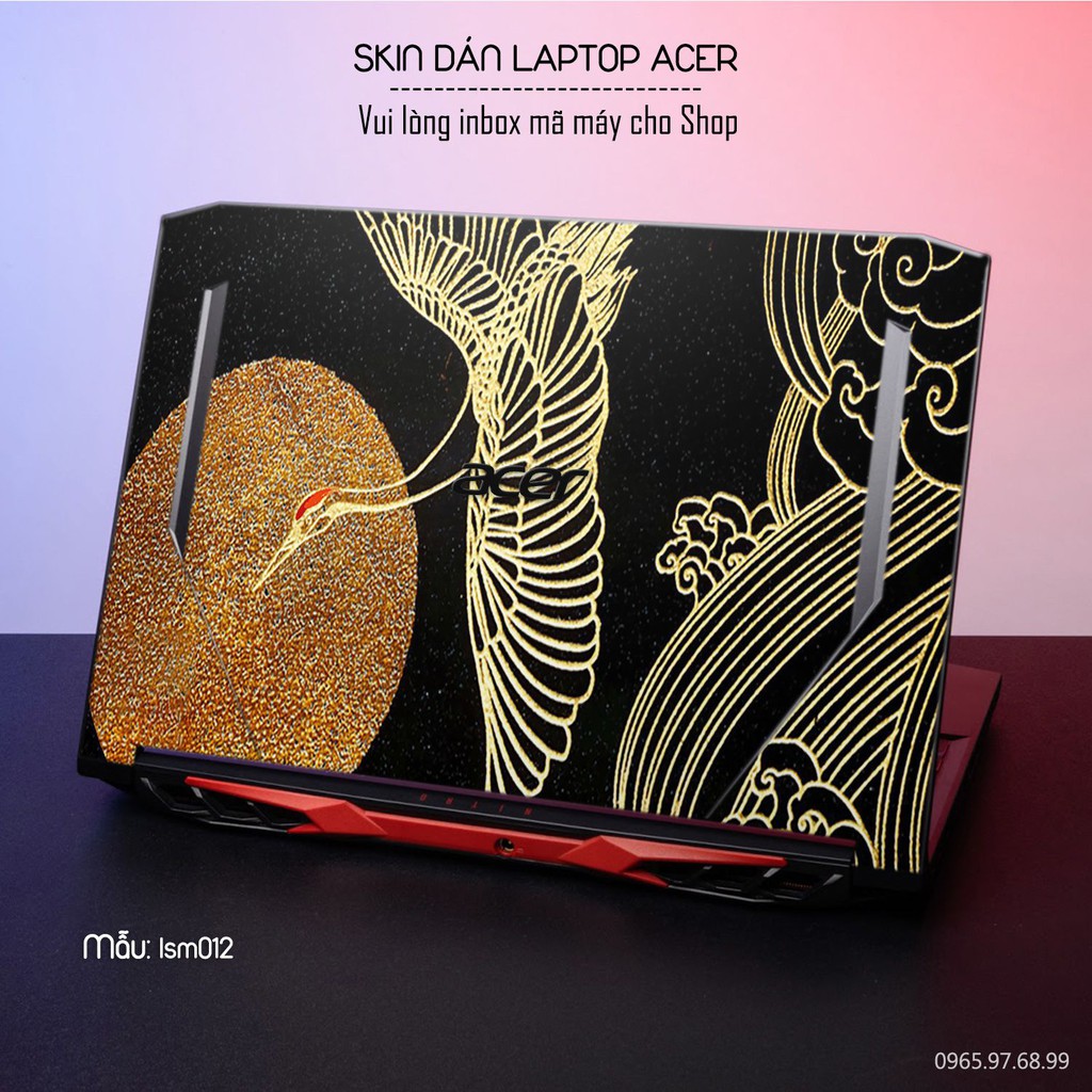 Skin dán Laptop Acer in hình Chim Hạc Phù Tang - lsm012 (inbox mã máy cho Shop)